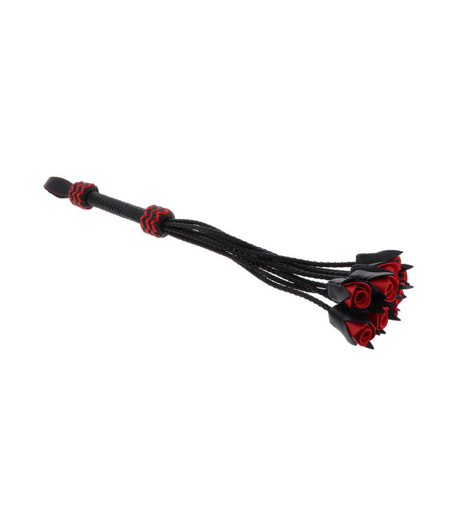 Hidden Desire Masters Real Leather Roses Whip
