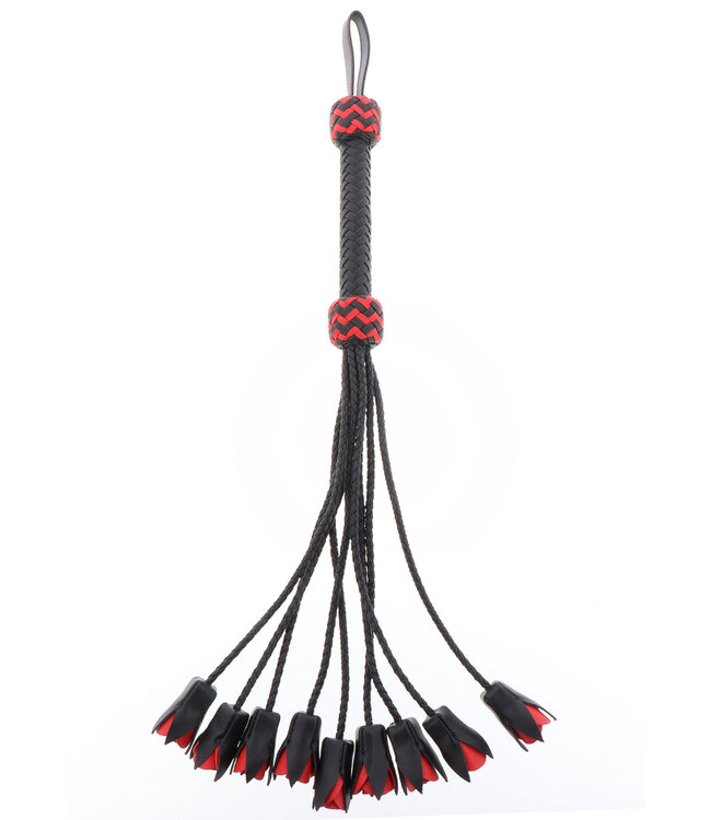 Hidden Desire Masters Real Leather Roses Whip