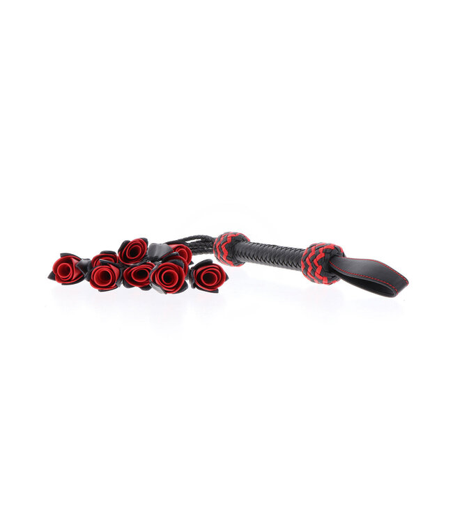 Hidden Desire Masters Real Leather Roses Whip