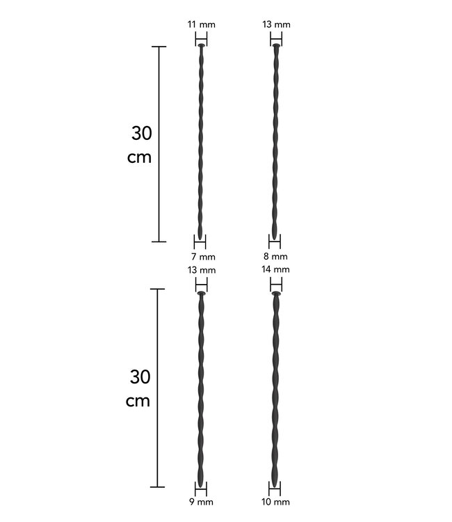 Hidden Desire Extreme Penis Dilator Set Large 4 pcs