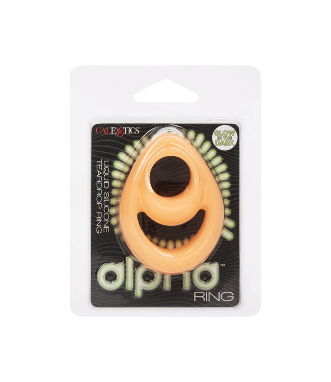 CalExotics Alpha Glow-In-The-Dark Liquid Silicone Teardrop Ring