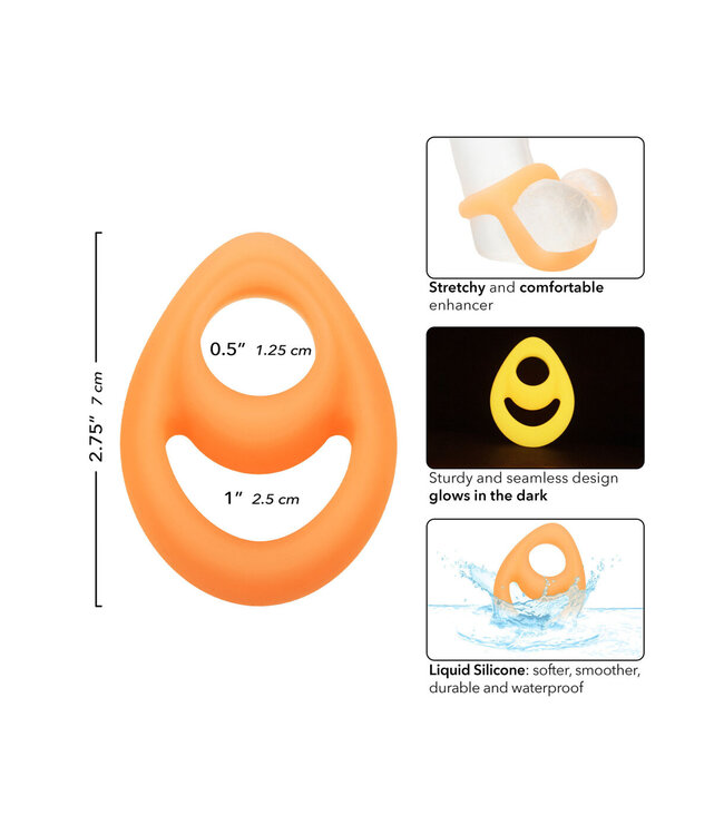 CalExotics Alpha Glow-In-The-Dark Liquid Silicone Teardrop Ring