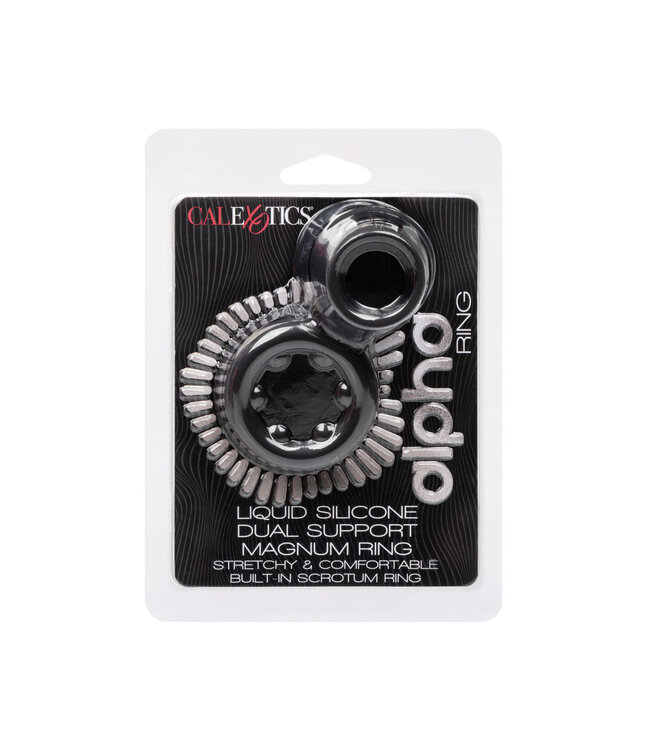 CalExotics Alpha Liquid Silicone Dual Magnum Ring