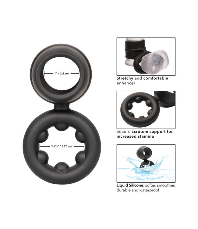 CalExotics Alpha Liquid Silicone Dual Magnum Ring