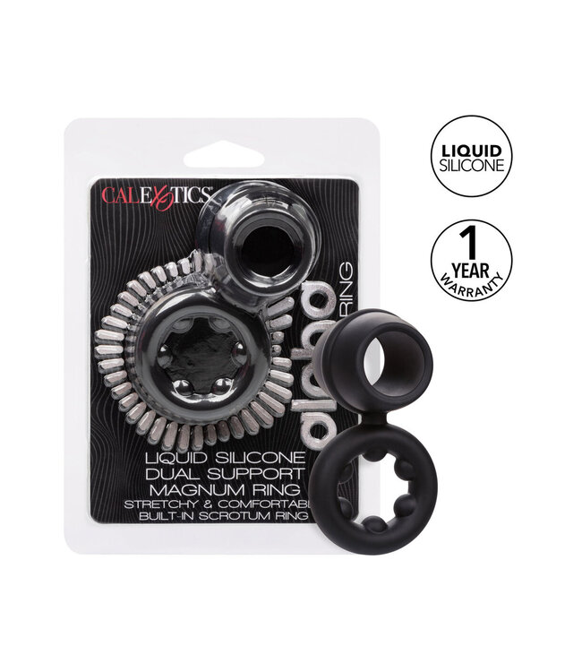 CalExotics Alpha Liquid Silicone Dual Magnum Ring