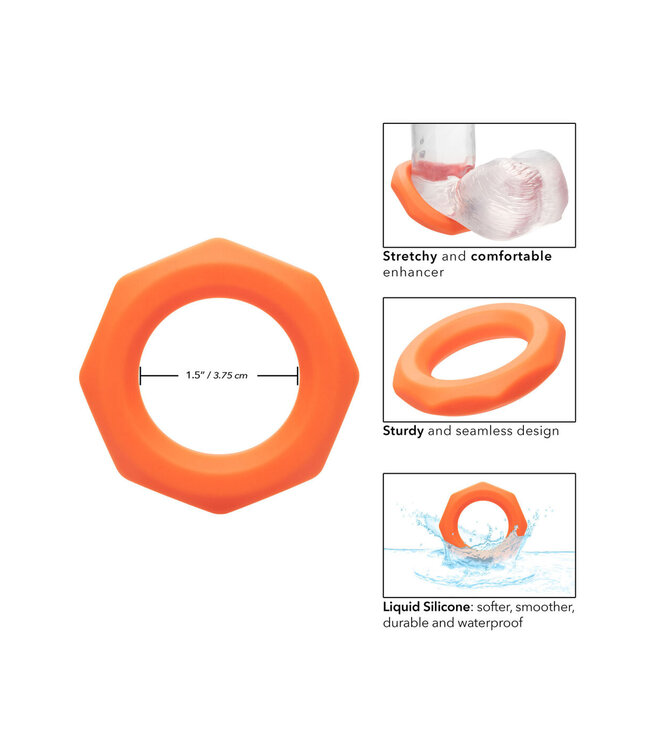 CalExotics Alpha Liquid Silicone Sexagon Ring