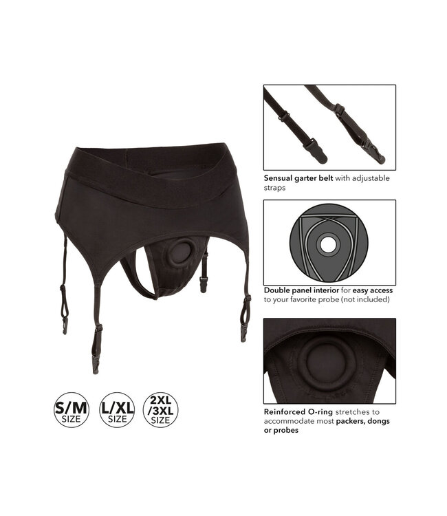 CalExotics Boundless Thong with Garter L/XL