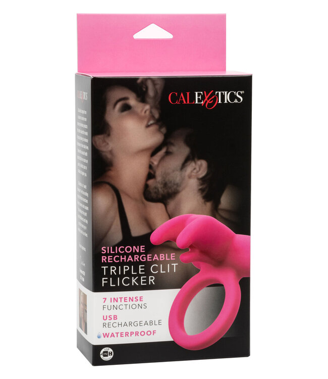 CalExotics Silicone Rechargeable Triple Clit Flicker