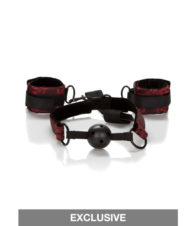 CalExotics Scandal Breathable Ball Gag With Cuffs