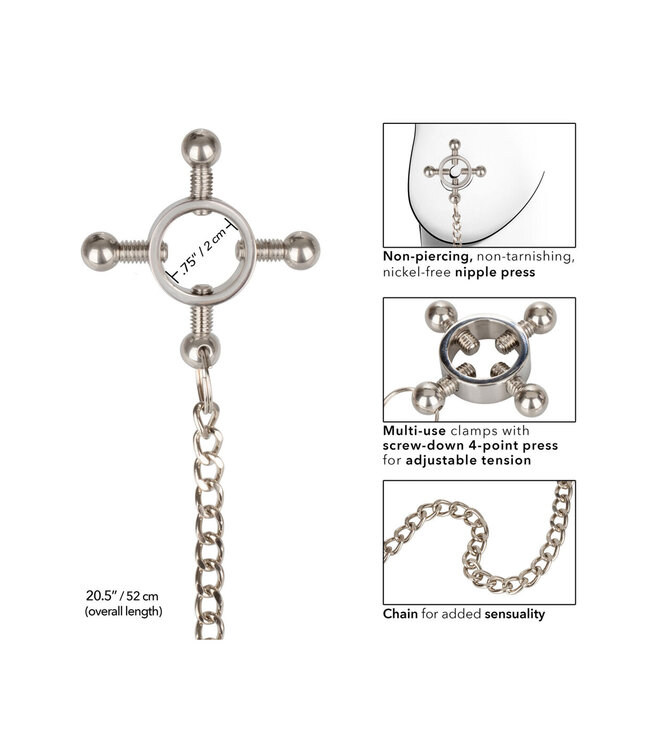 CalExotics Nipple Grips 4-Point Nipple Press with Chain