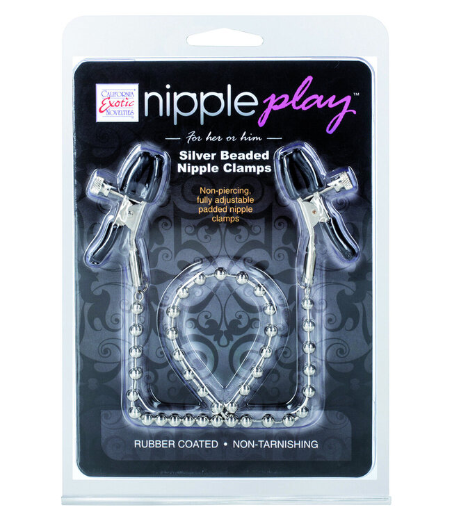 CalExotics Nipple Play Silver Beaded Nipple Clamps