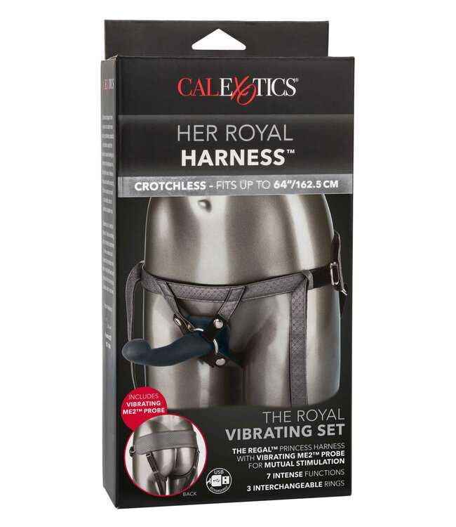 CalExotics Her Royal Harness The Royal Vibrating Set