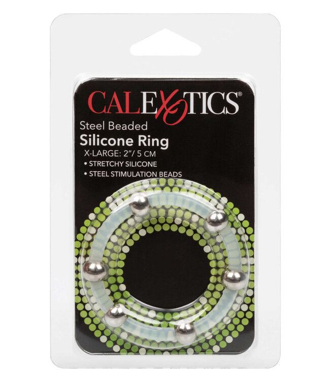 CalExotics Steel Beaded Silicone Ring Extra Large