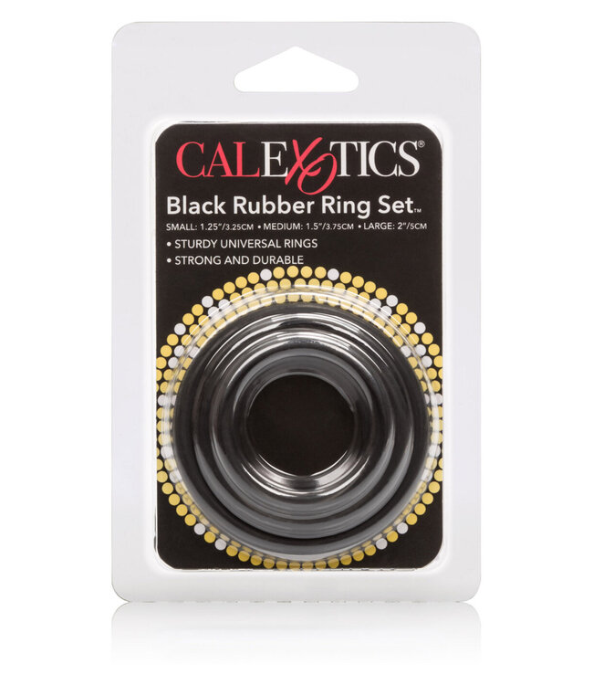 CalExotics Black Rubber Ring - 3 Piece Set