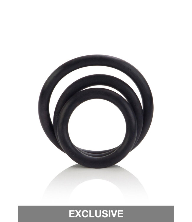 CalExotics Black Rubber Ring - 3 Piece Set