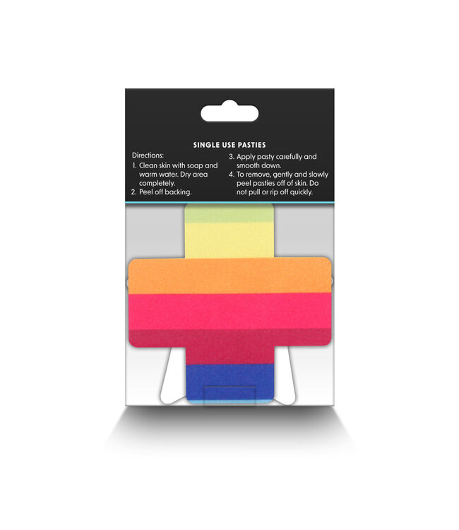 NS Novelties Pretty Pasties Pride Cross & Star Rainbow 2 Pair