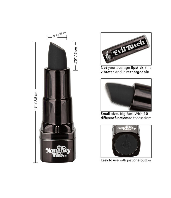 CalExotics Naughty Bits Evil Bitch Lipstick Vibrator