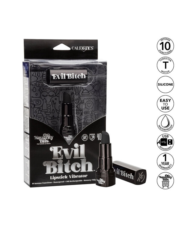 CalExotics Naughty Bits Evil Bitch Lipstick Vibrator