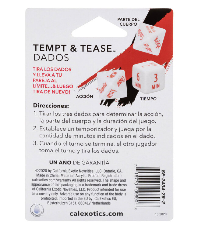CalExotics Tempt & Tease Dados