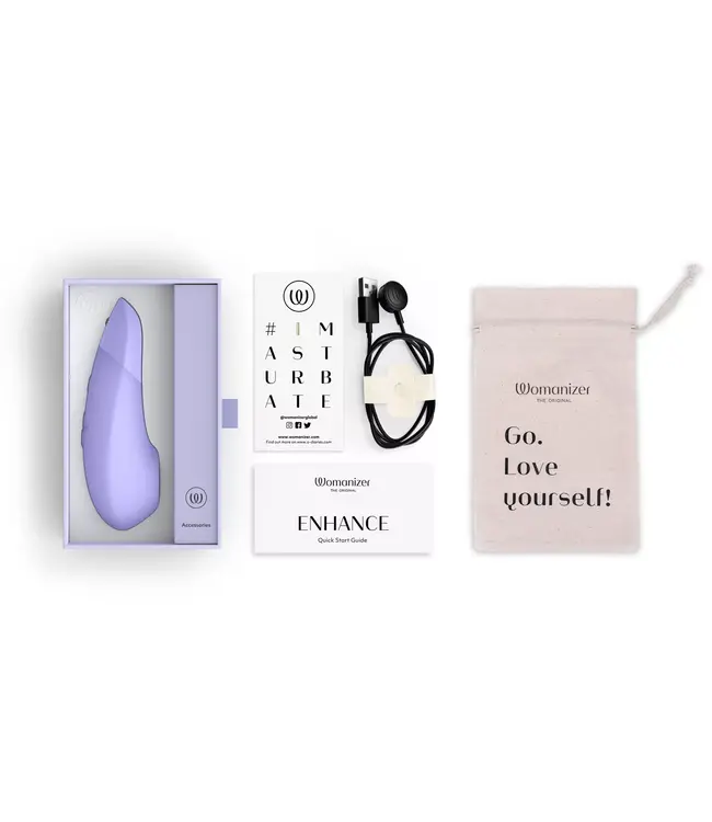 Womanizer - Enhance Clitoral 2 in 1 Pleasure Air and Vibration - Purple