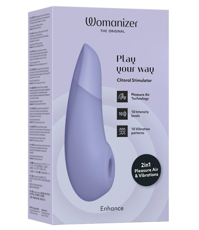 Womanizer - Enhance Clitoral 2 in 1 Pleasure Air and Vibration - Purple