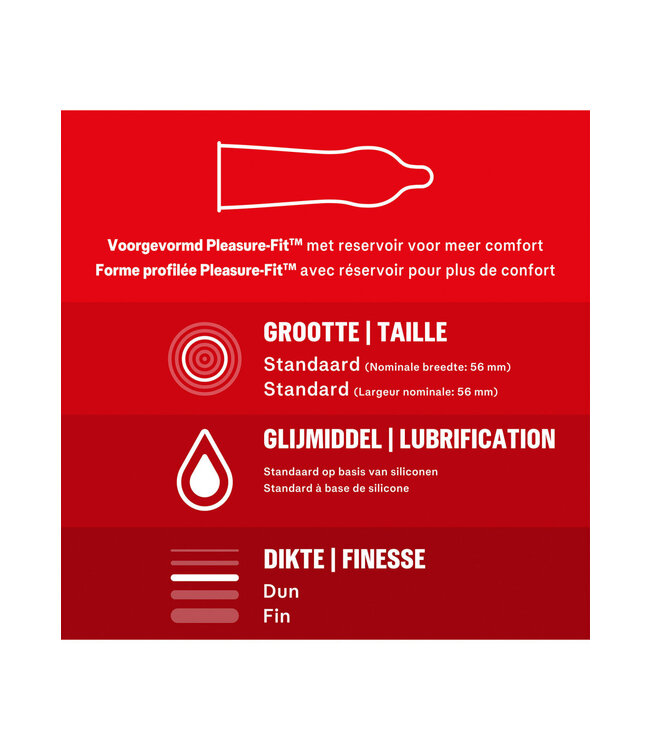 Durex NL / FR Thin Feel Extra Lube 6x 10pcs