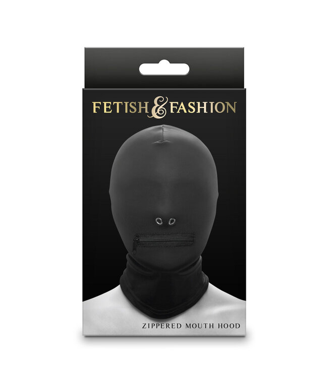NS Novelties Fetish & Fashion Zippered Mouth Hood