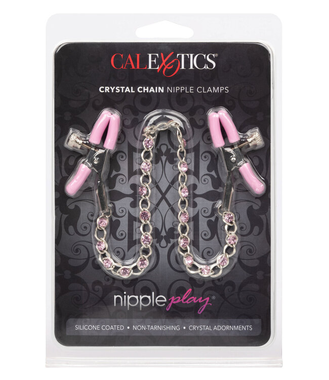 CalExotics Nipple Play Crystal Chain Nipple Clamps