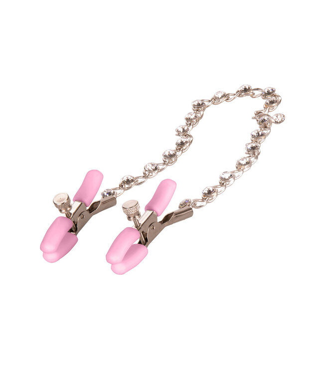 CalExotics Nipple Play Crystal Chain Nipple Clamps