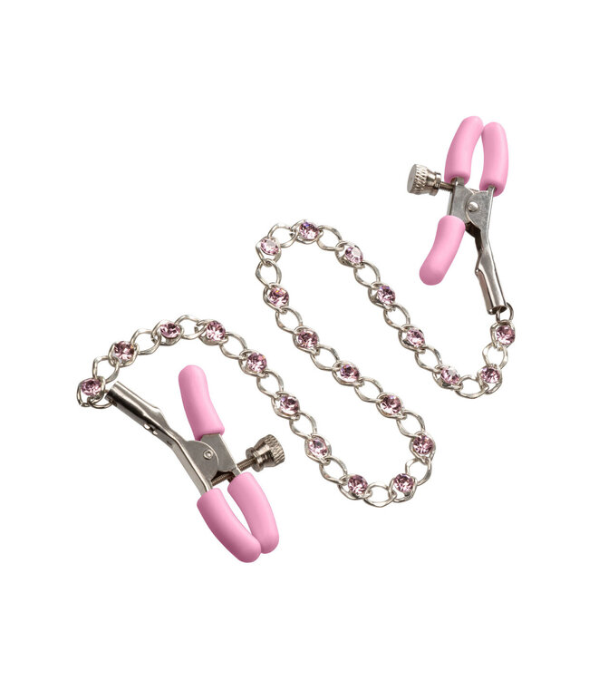 CalExotics Nipple Play Crystal Chain Nipple Clamps