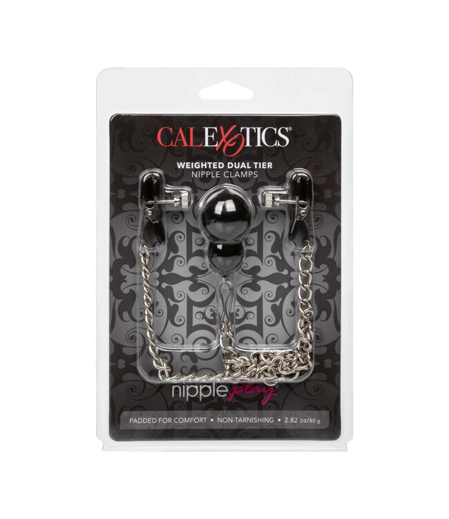 CalExotics Nipple Play Weighted Dual Tier Nipple Clamps