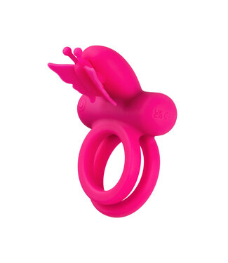 CalExotics Silicone Rechargeable Dual Butterfly Ring
