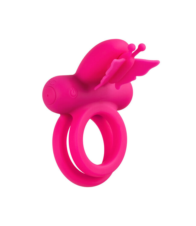 CalExotics Silicone Rechargeable Dual Butterfly Ring