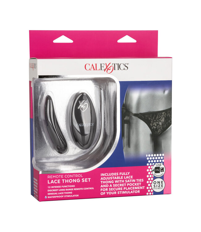 CalExotics Remote Control Lace Thong Set