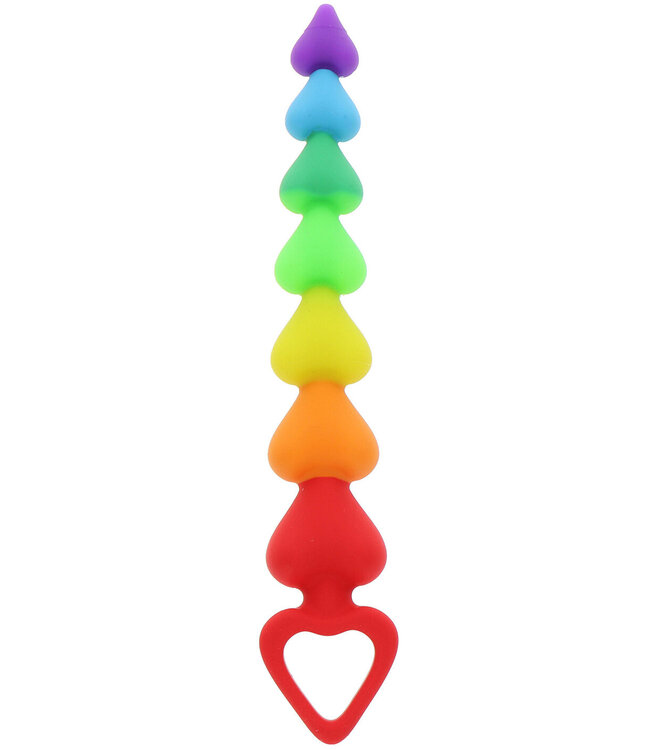 ToyJoy Anal Play Rainbow Heart Beads