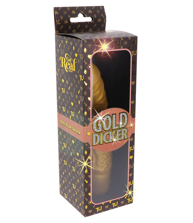 ToyJoy Get Real Gold Dicker Stim Vibrator 22 cm