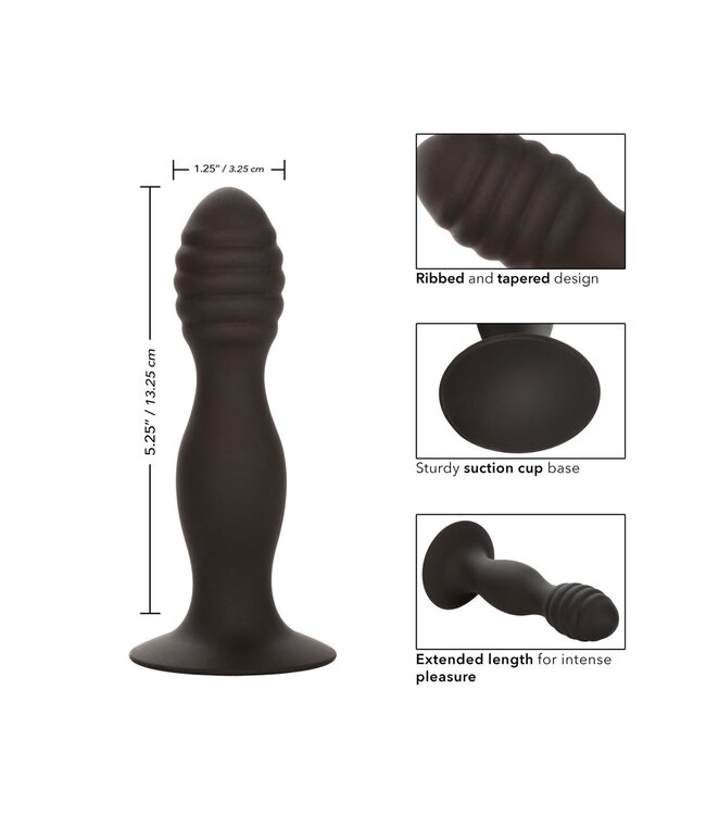 CalExotics Silicone Ribbed Anal Stud