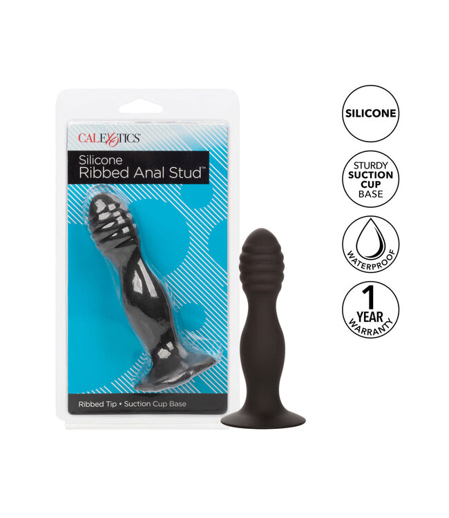 CalExotics Silicone Ribbed Anal Stud