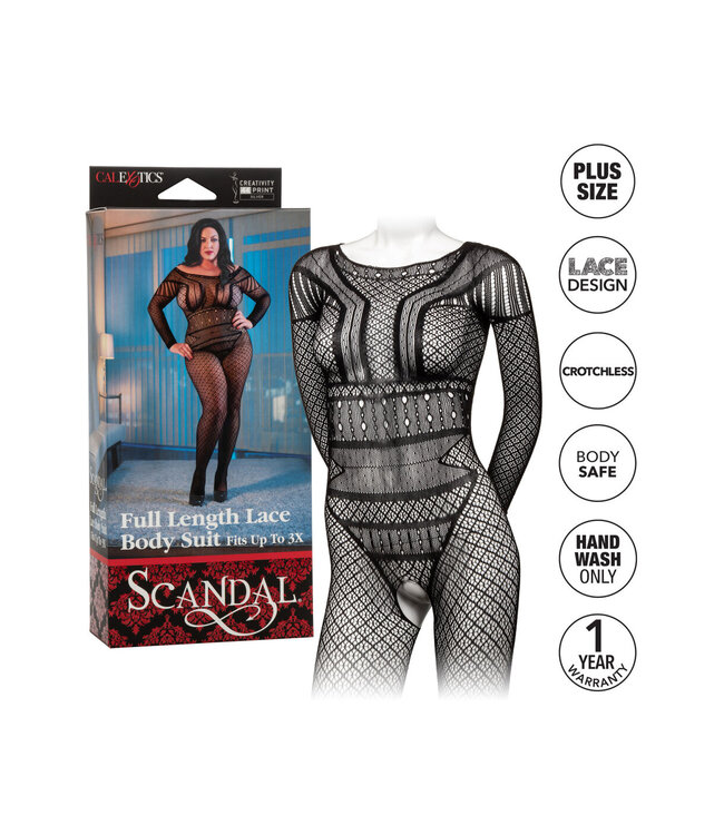 CalExotics Scandal Plus Size Full Length Lace Body Suit