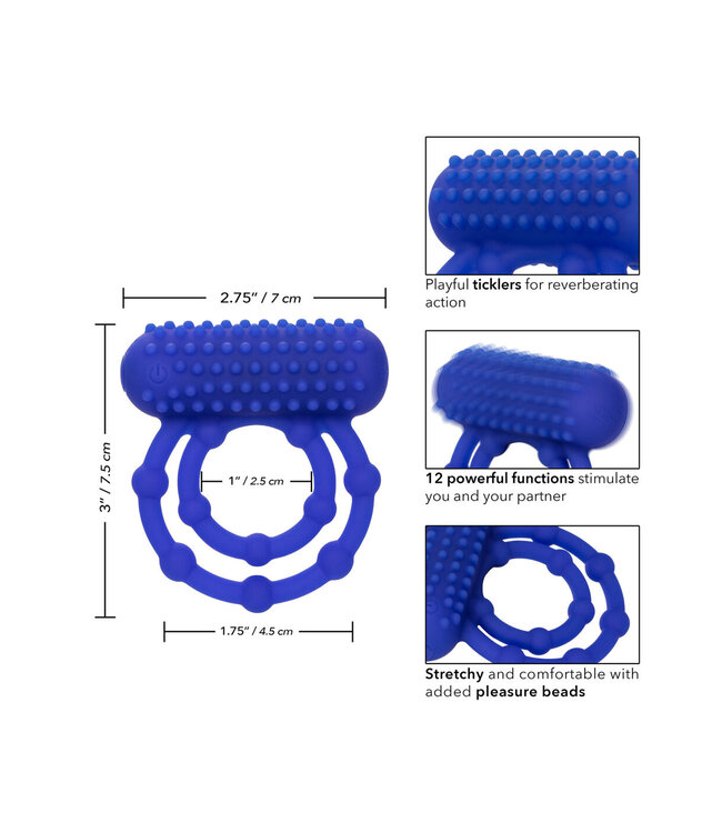 CalExotics Silicone Rechargeable 10 Bead Maximus Ring