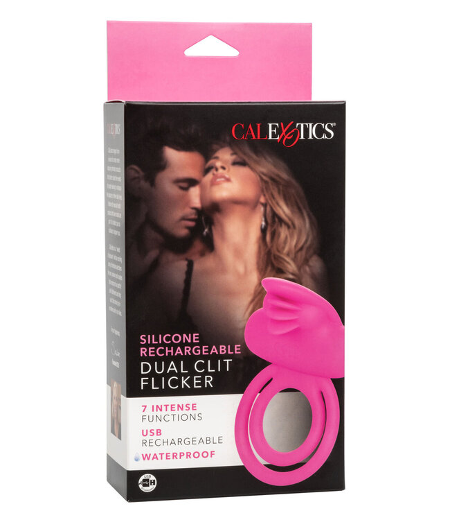 CalExotics Silicone Rechargeable Dual Clit Flicker Enhancer