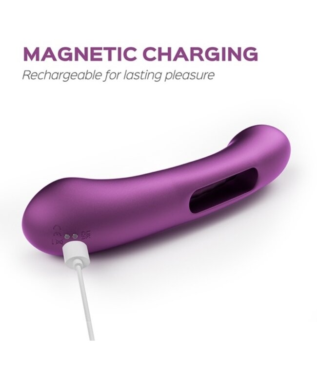 HoneyPlayBox - Tempo-Pressure Sensing App-Controlled Kinky Finger Tapping G-spot Vibrator Purple