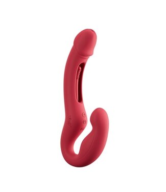 HoneyPlayBox - Harmony Duo App-Controlled Strapless Strap-on Red