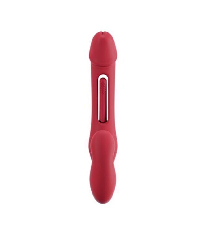 HoneyPlayBox - Harmony Duo App-Controlled Strapless Strap-on Red