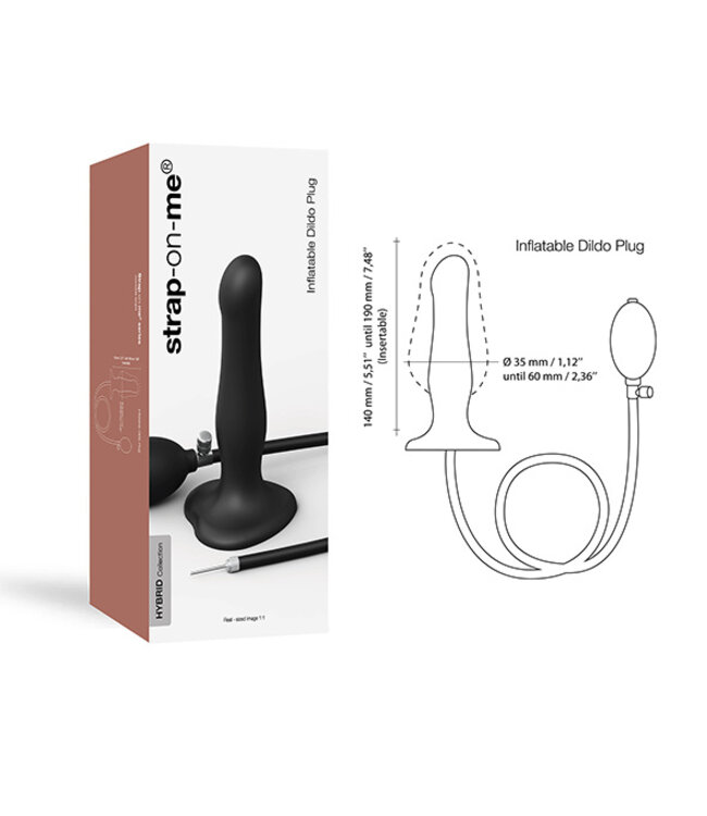 Strap-On-Me - Inflatable Dildo Black
