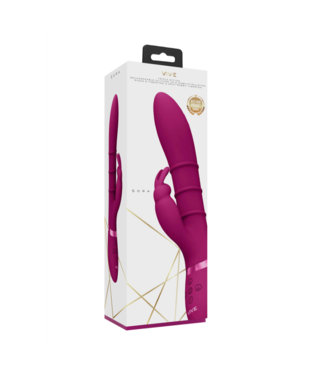 VIVE by Shots Sora - Up  Down Stimulating Rings, Vibrating G-Spot Rabbit - Pink