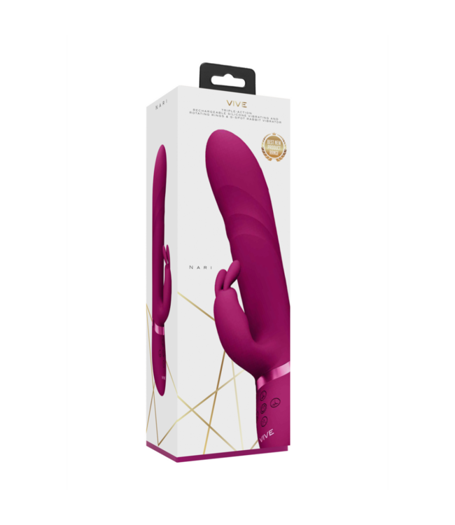 Nari - Vibrating and Rotating Beads, G-Spot Rabbit - Pink