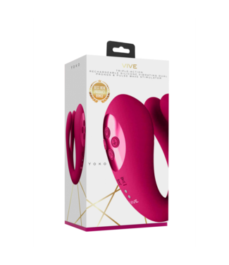 VIVE by Shots Yoko - Triple Action Vibrator Dual Prongs with Clitoral Pulse Wave