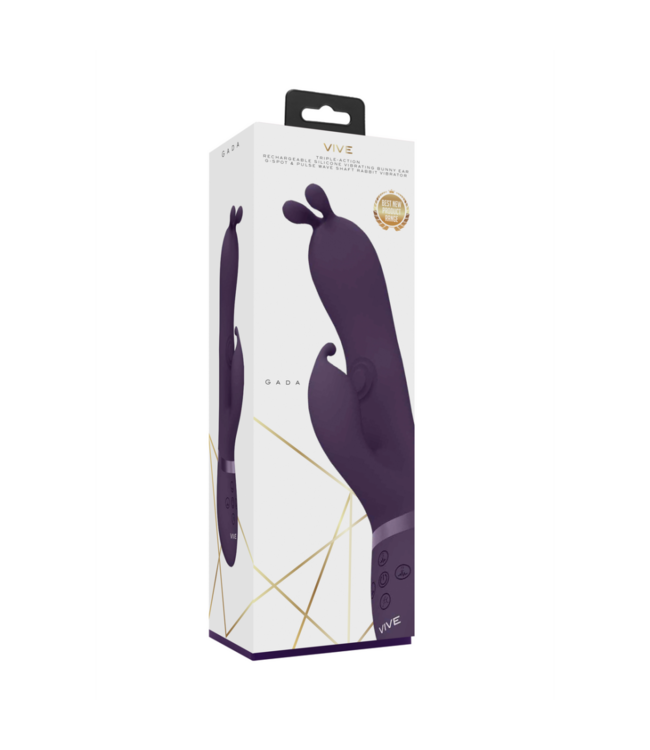 Gada - Vibrating Bunny Ear G-Spot Rabbit with Pulse Wave Shaft