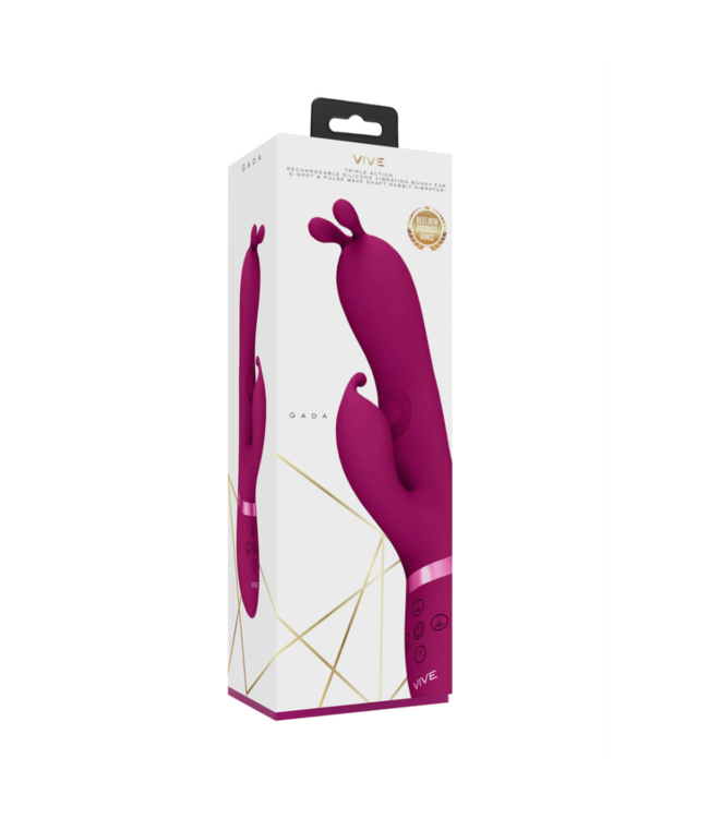 Gada - Vibrating Bunny Ear G-Spot Rabbit with Pulse Wave Shaft